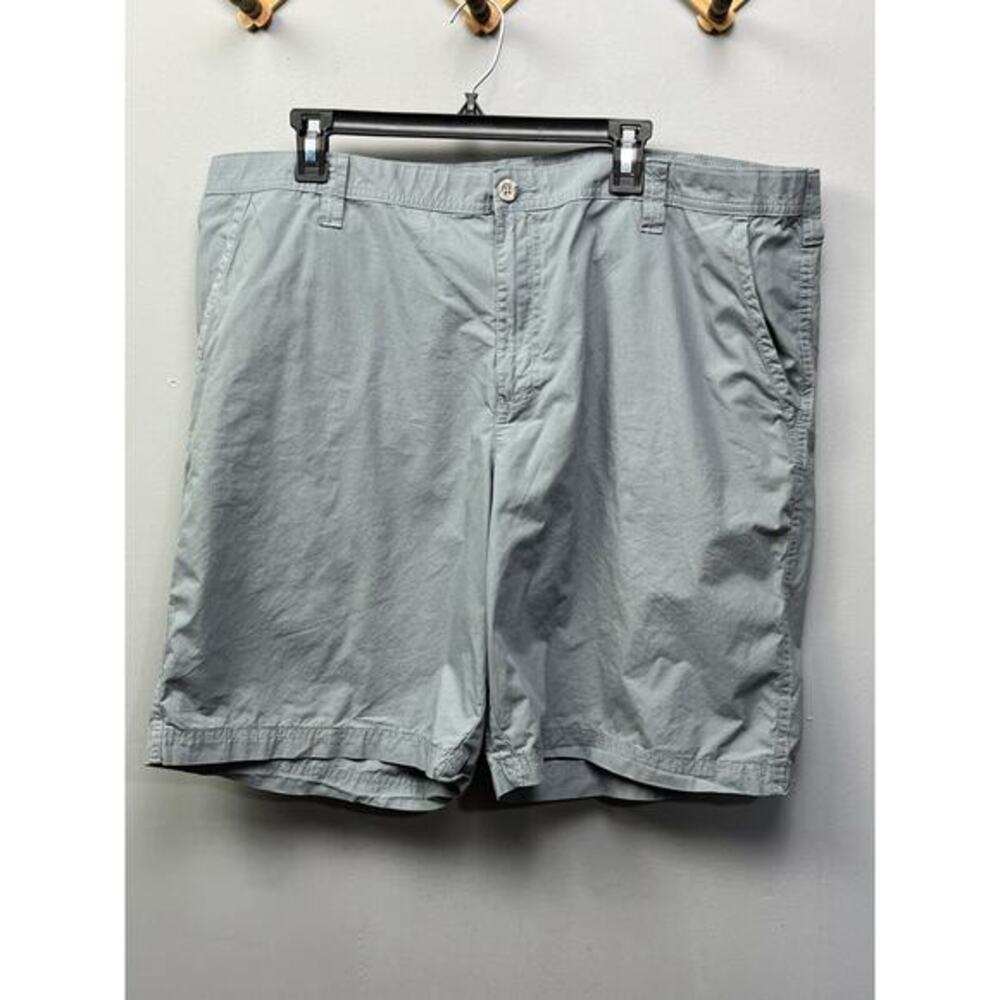 Columbia Shorts Men 42x10 Blue/Gray Chino Pockets Outdoors Cotton